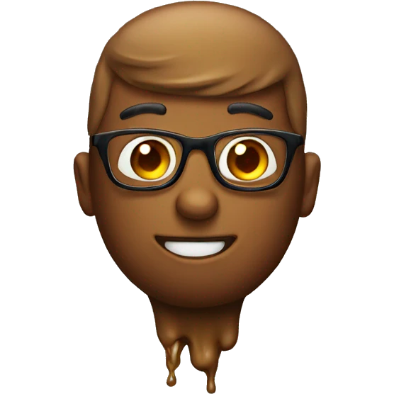 Poop with glasses emoji
