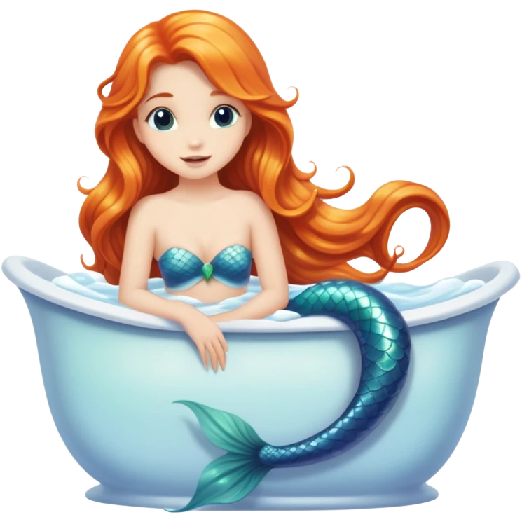 Mermaid in bathtub  emoji