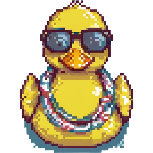 Rubber duck wearing sun glasses emoji