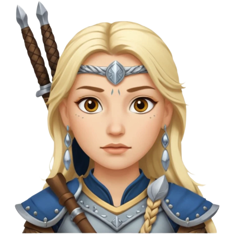 ESO female nordic warrior with lashes and earrings emoji