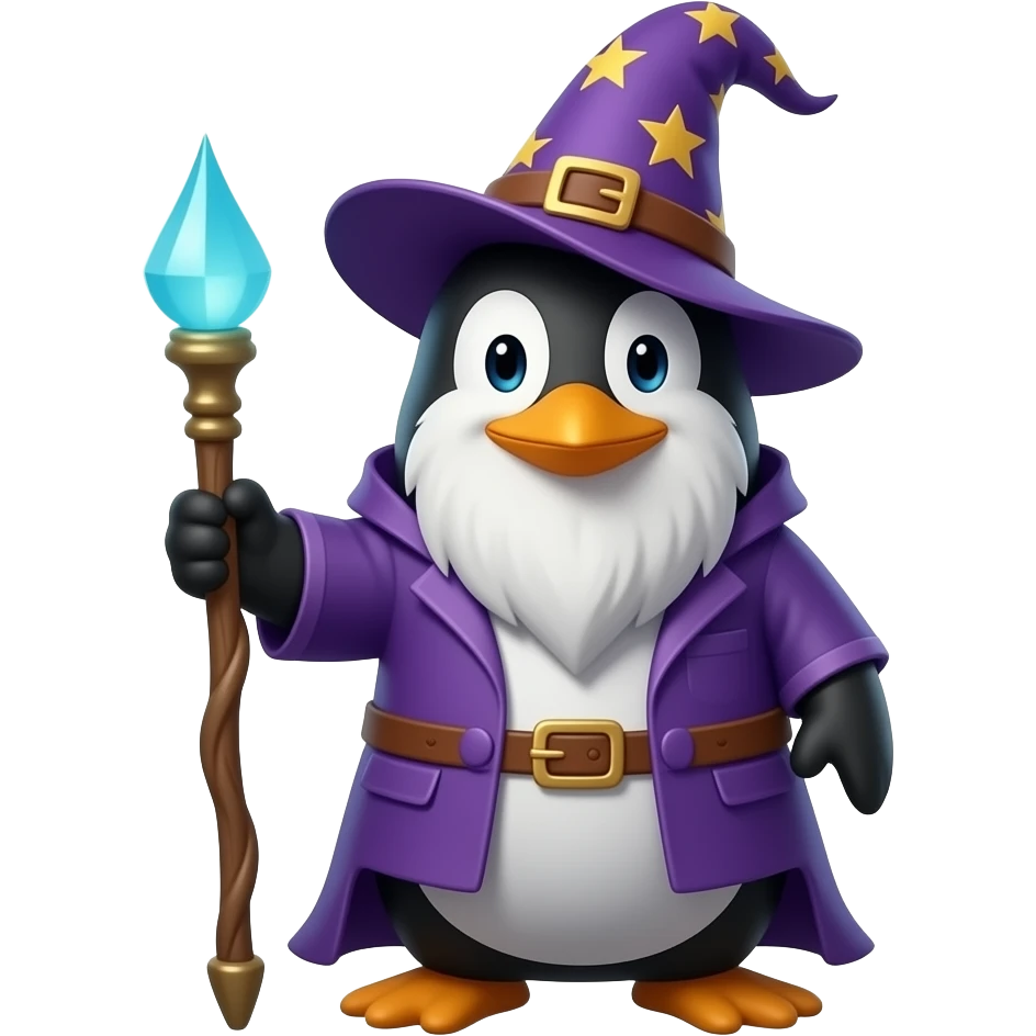 Penguin Wizard emoji