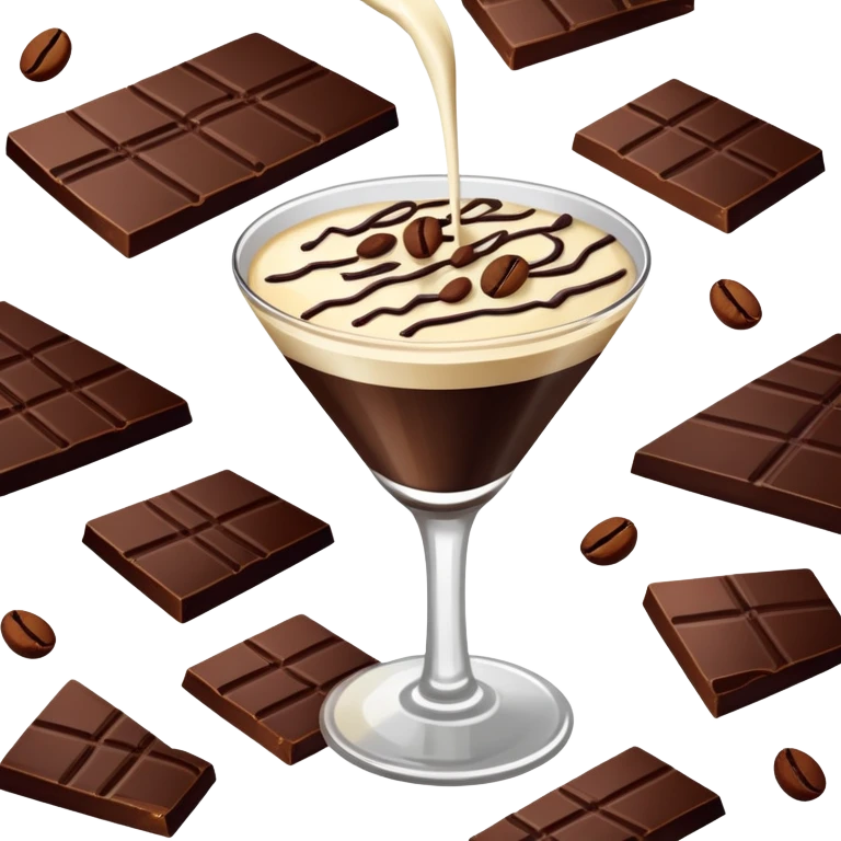 Espresso martini chocolate bark emoji