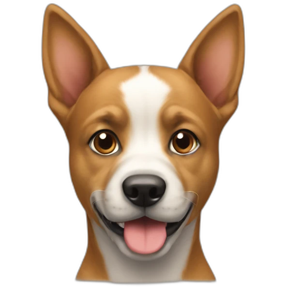 Chat sur un chien emoji