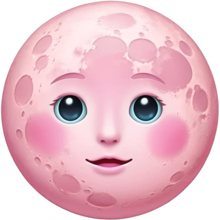 pastel pink moon emoji