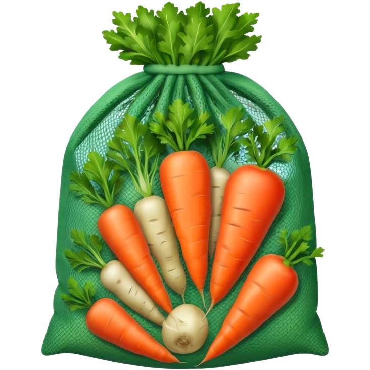 net bag,  mesh storage bag, stored with vegetables emoji