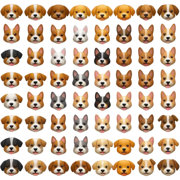 dog breed avatars cartoon emoji