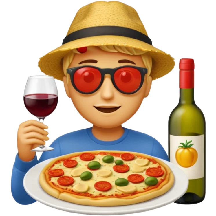 Italy theme, food and culture, colorful, emoji style emoji