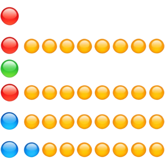 a soft timeline with repeated dots or strokes emoji