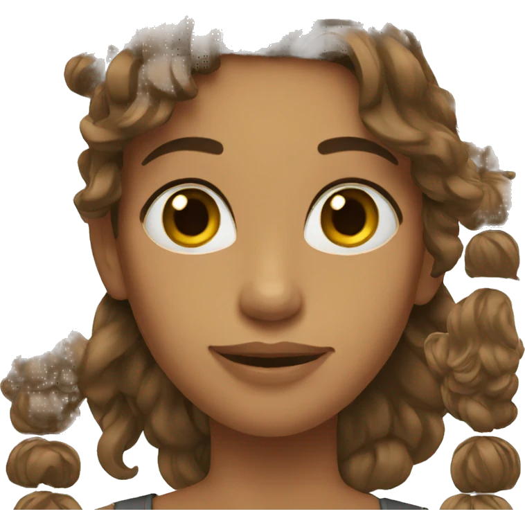 long brown hair emoji