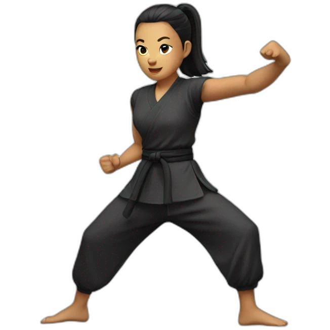 kung fu girl emoji