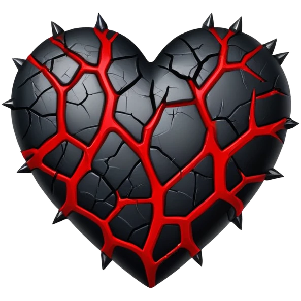 Goth heart emoji