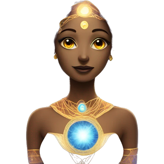 Pleiadian radiant glowing diva woman female third eye emoji