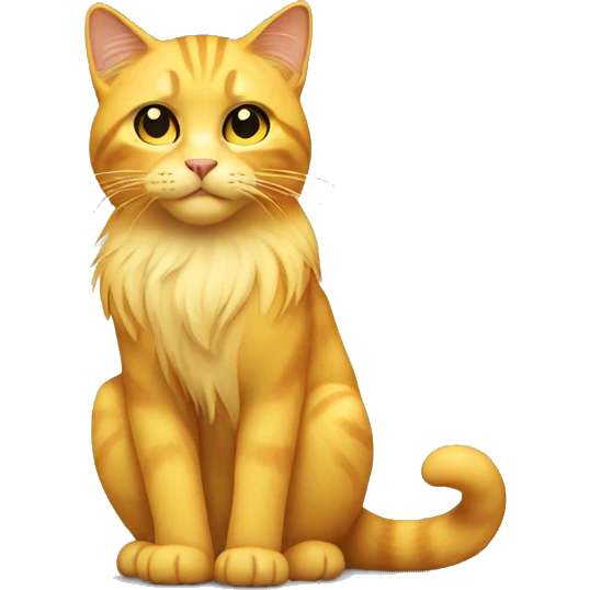 long hair yellow cat emoji
