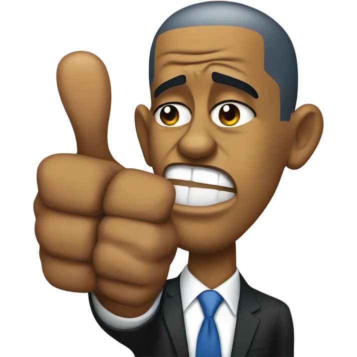 Barack Obama thumbs down emoji
