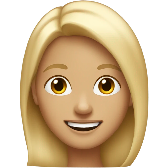 tan blonde girl smile  emoji