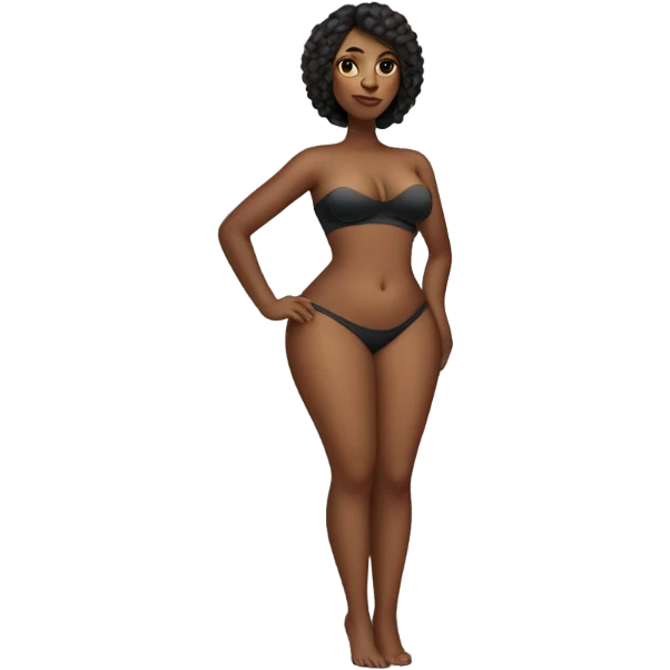 slim thick woman with booty emoji