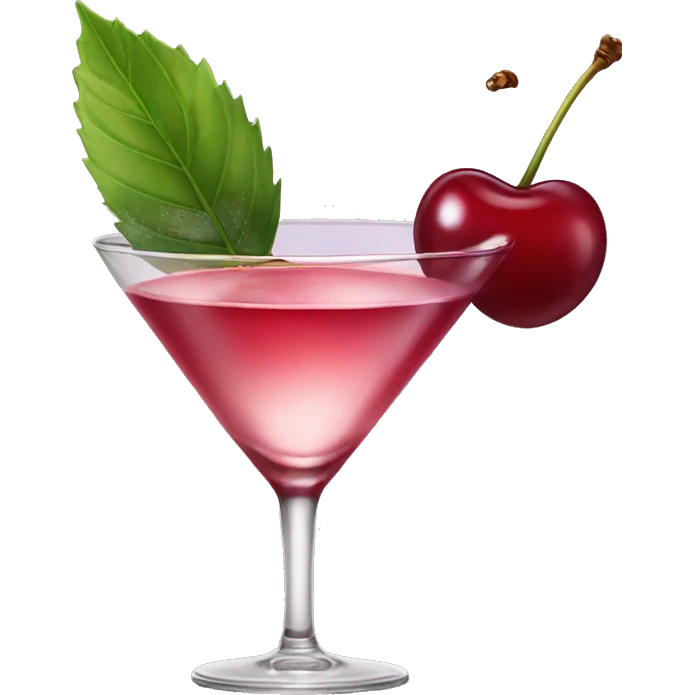 A cherry martini emoji