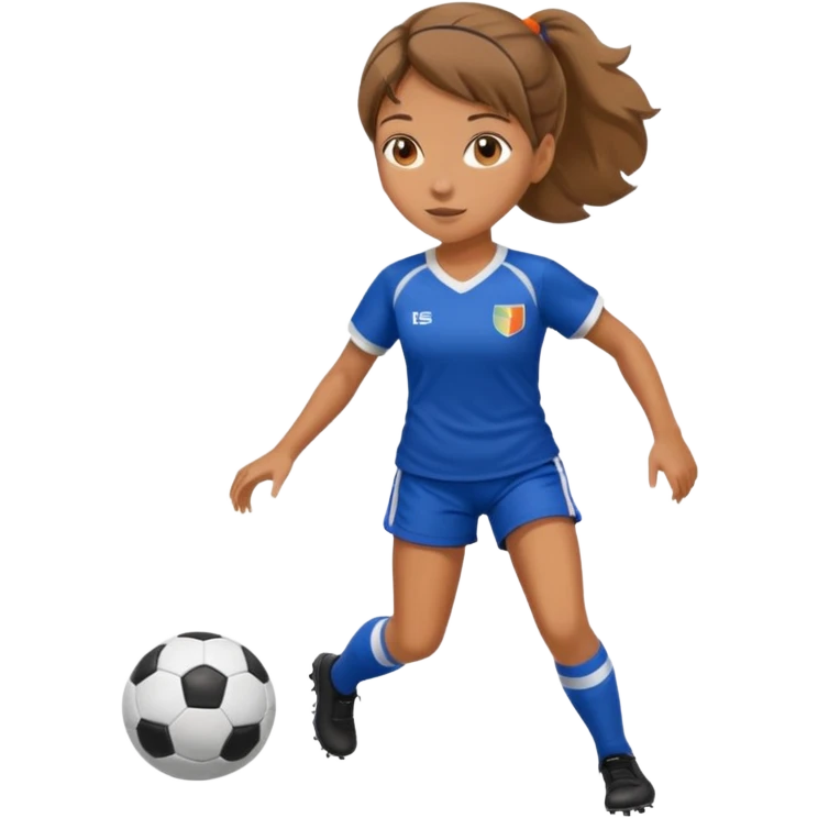 Girl playing football emoji