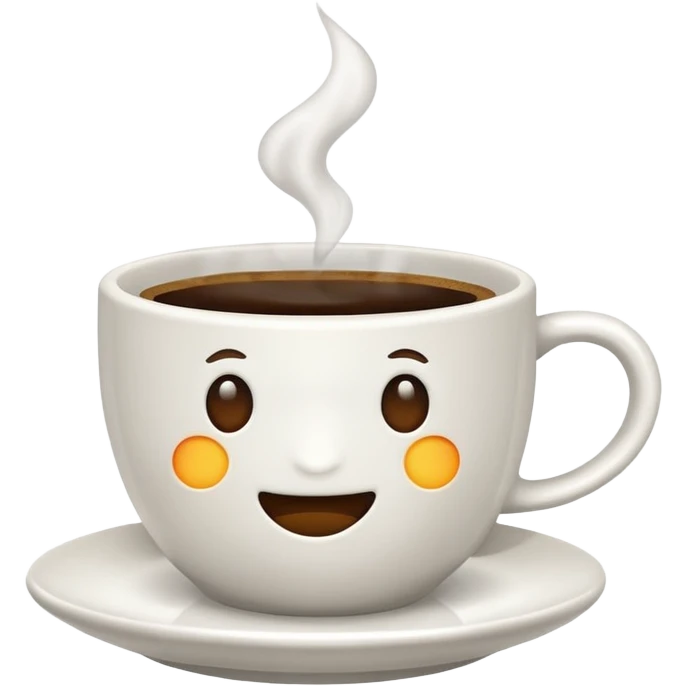 Coffee cup no face emoji