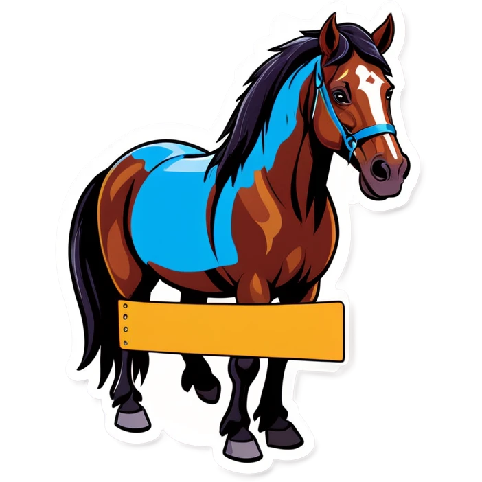 Horse with sign Gomez Family  emoji