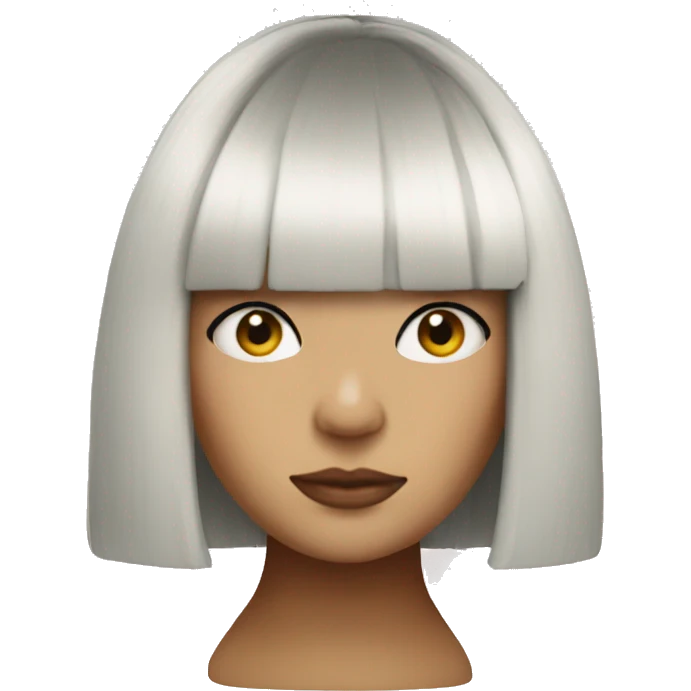 Sia wig hide eyes emoji