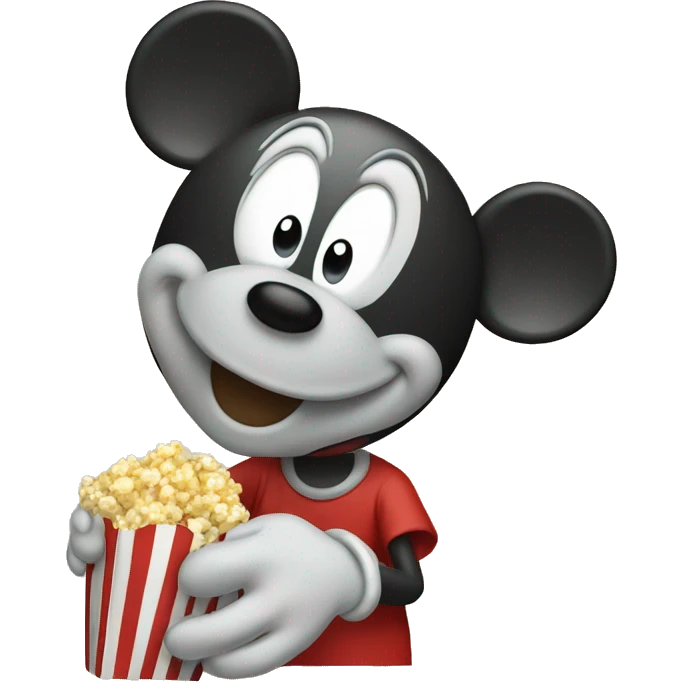 Micky mouse with popcorn  emoji