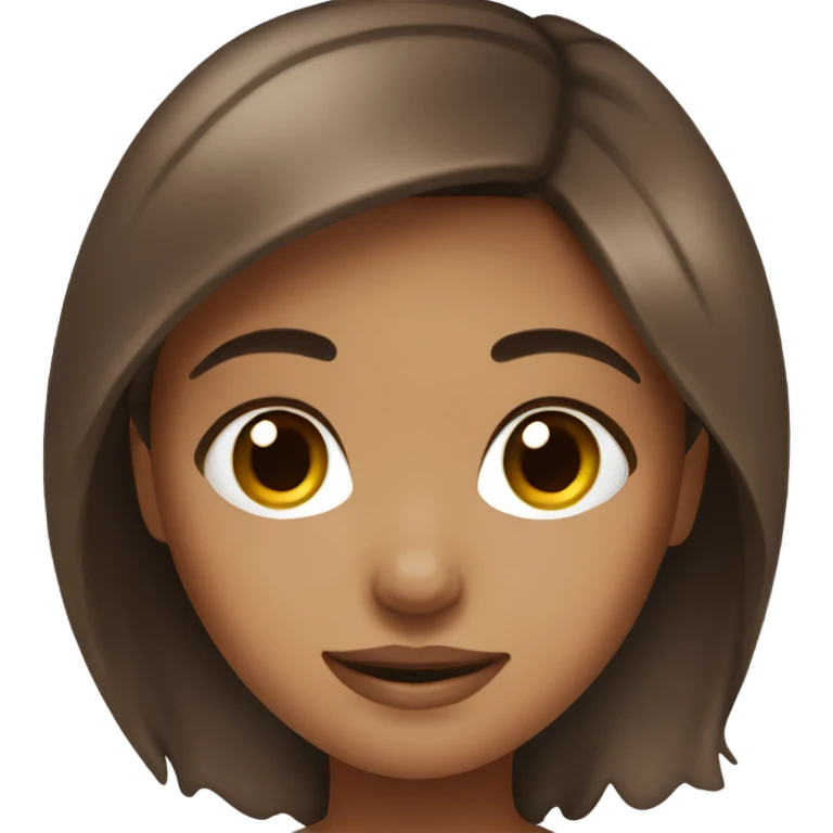 Beach girl with brown hair and brown eyes  emoji