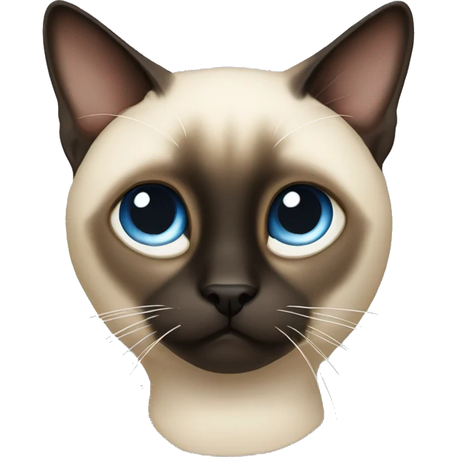 a siamese cat that is missing its right eyeball emoji