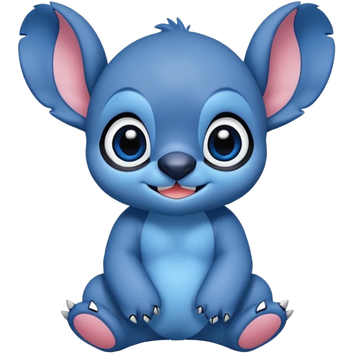 Cute adorable smiling chibi Stitch (full body) emoji