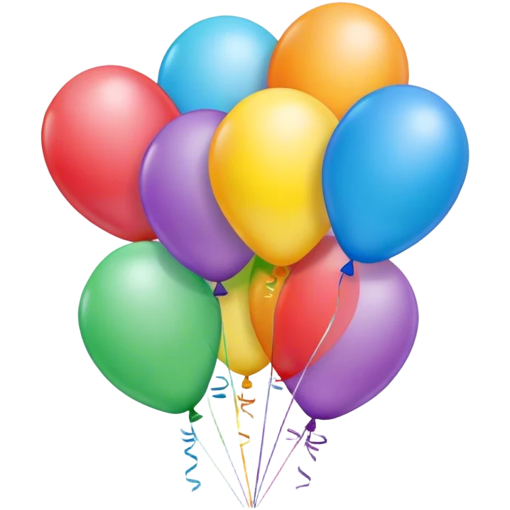 21st Birthday balloons emoji