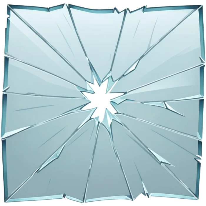 broken glass window pane, cracks visible emoji