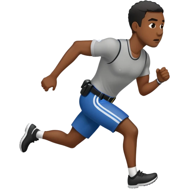 Black man running form the cops emoji