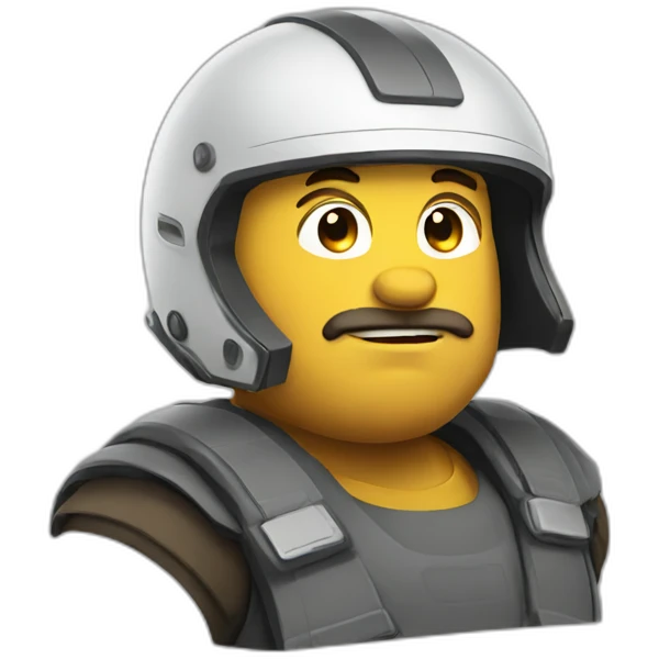 big fat guy with helmet emoji