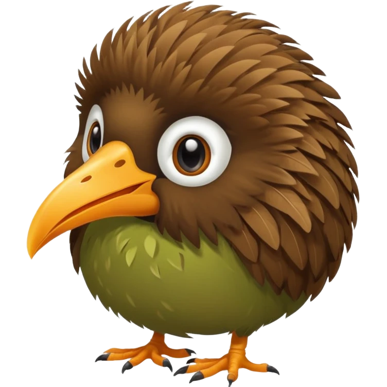 cute kiwi bird ai agent ( color fillable)  emoji
