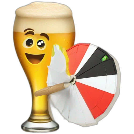 Darts and beer emoji