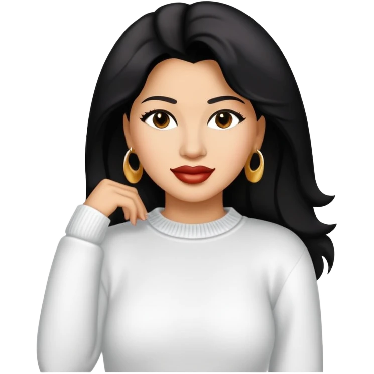 selena quintanilla in a white sweater and jeans emoji