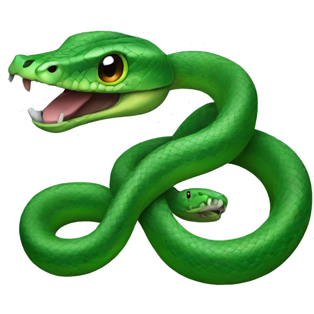 Green viper snake  emoji