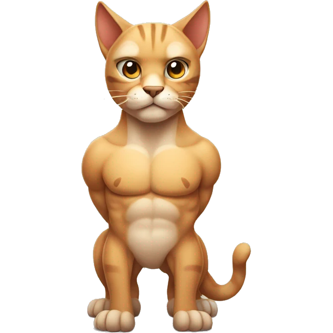 Buff muscular cat emoji