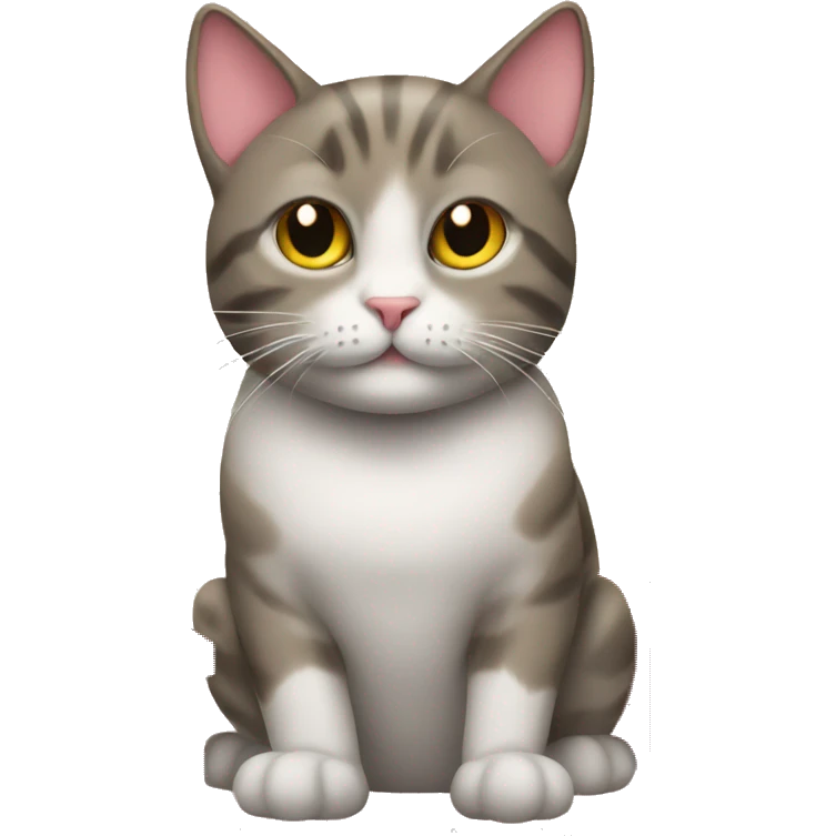 cat surrounded by chistmas presents emoji