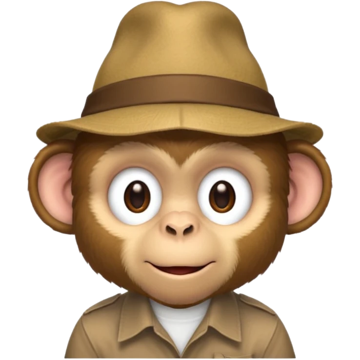 monkey with hat and shirt emoji