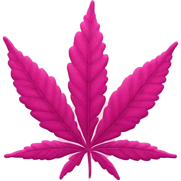 Pink marijuana leaf emoji