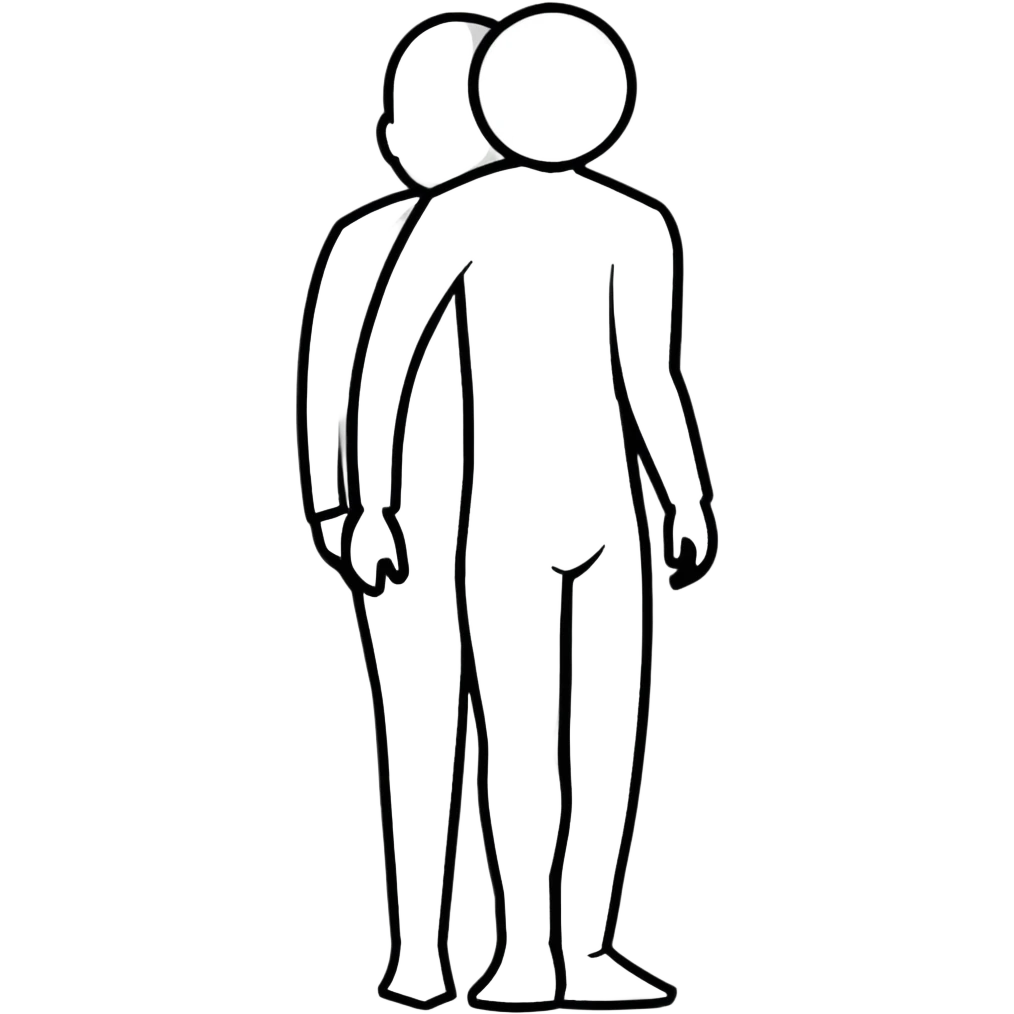full body very skinny male figure standing emoji