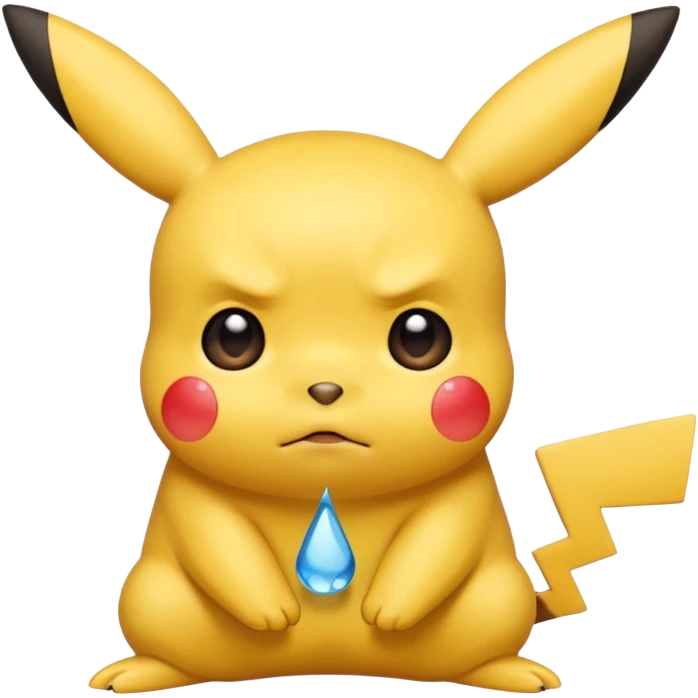 Un Pikachu qui et triste  emoji