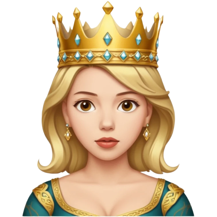 Scarlett Johansson, wearing crown  emoji