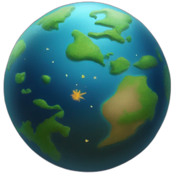 planet earth New Year's toy emoji