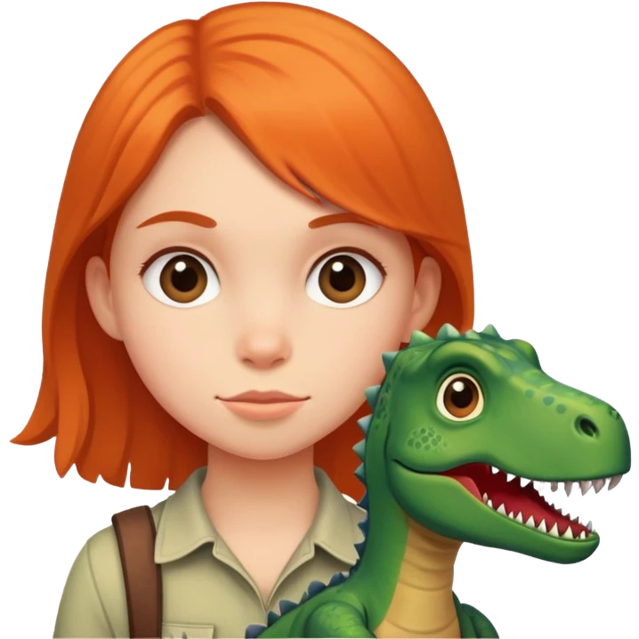 A girl named Zoe with a dinosaur  emoji