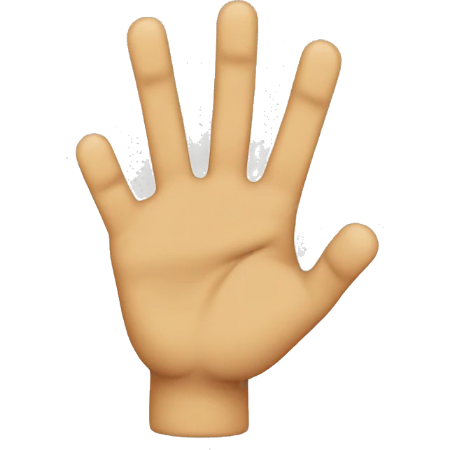 emoji with 4 fingers up emoji