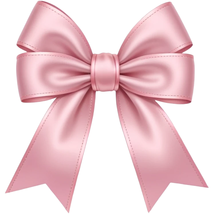 light pink ribbon bow emoji