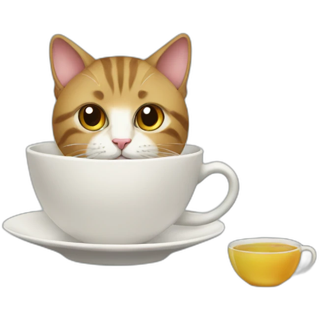 Cat-and-tea emoji