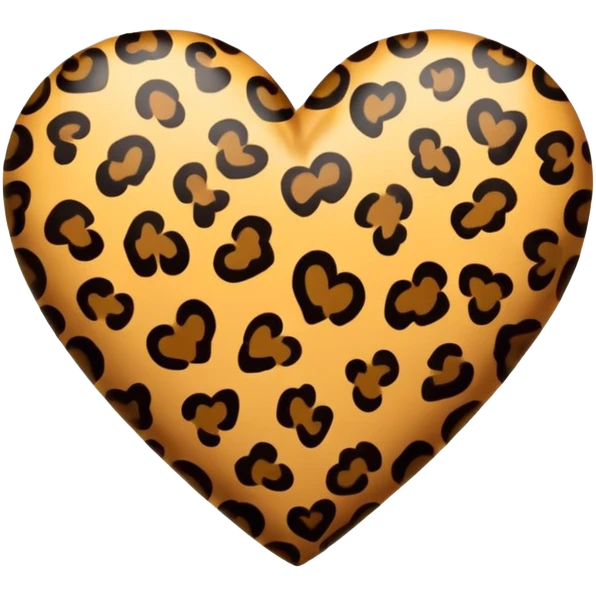 Corazón con estampado de leopardo  emoji